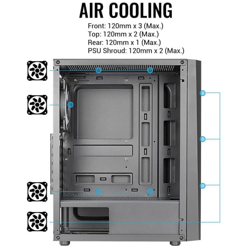 Gabinete Aerocool Delta 1 Fan Rgb Atx Mid Tower